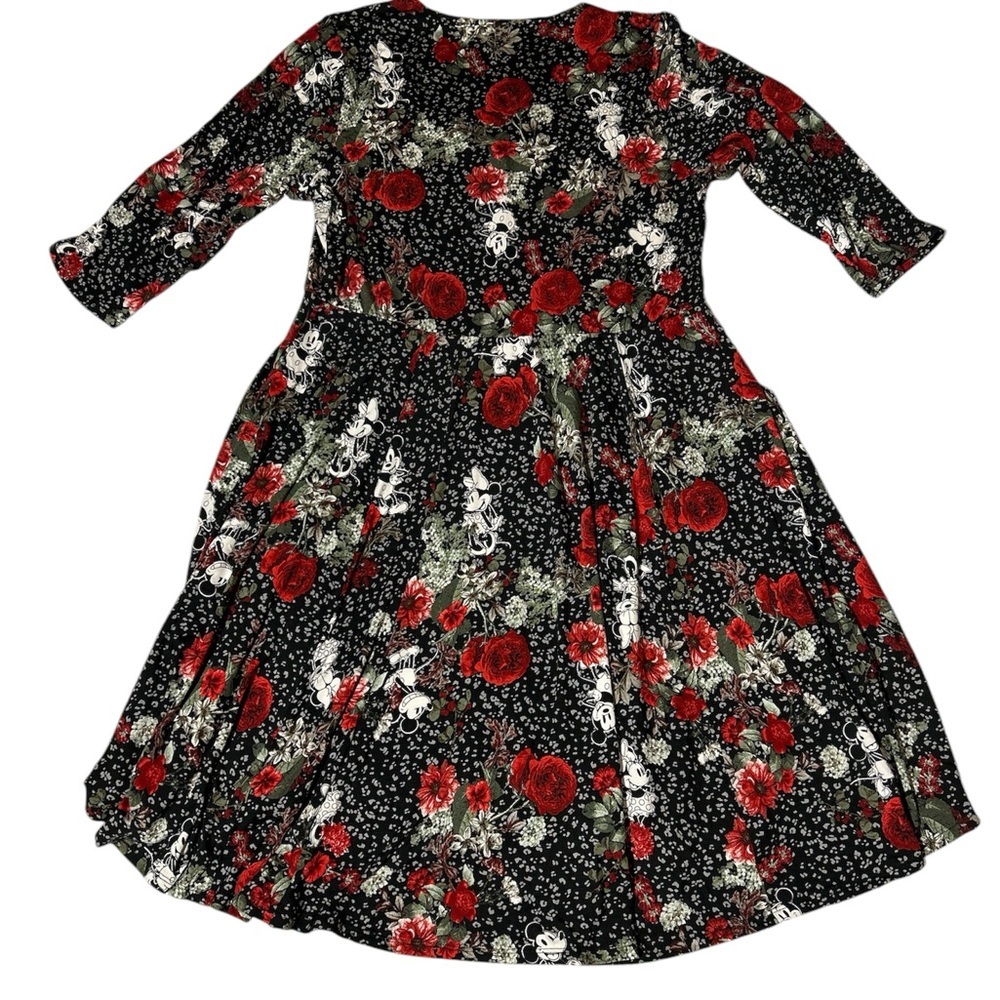 Torrid Disney Mickey Minnie Mouse Floral Skater Carly Mini Dress Size 1X - Picture 2 of 6